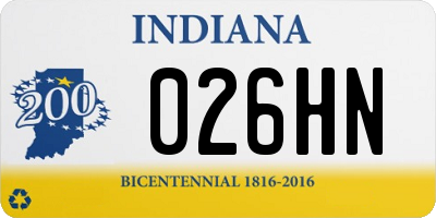 IN license plate 026HN