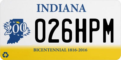 IN license plate 026HPM