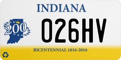 IN license plate 026HV
