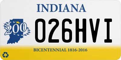 IN license plate 026HVI