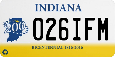 IN license plate 026IFM