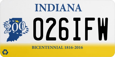 IN license plate 026IFW