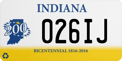 IN license plate 026IJ