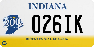 IN license plate 026IK