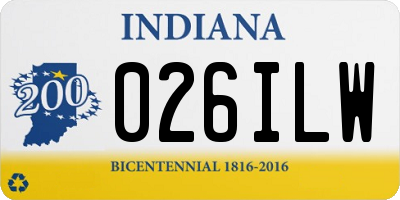 IN license plate 026ILW