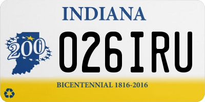 IN license plate 026IRU