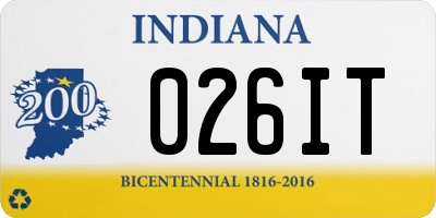 IN license plate 026IT