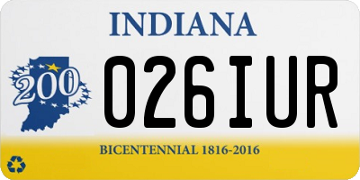 IN license plate 026IUR