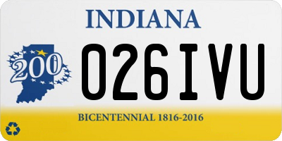 IN license plate 026IVU