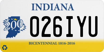 IN license plate 026IYU