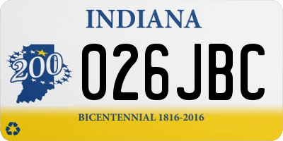 IN license plate 026JBC
