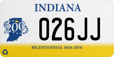 IN license plate 026JJ