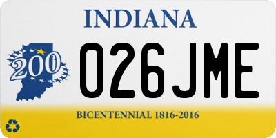 IN license plate 026JME