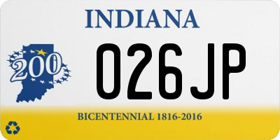 IN license plate 026JP