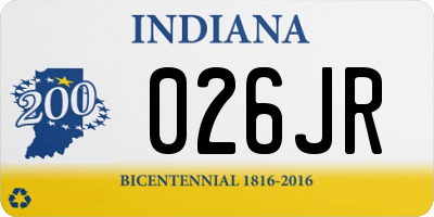 IN license plate 026JR