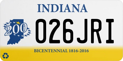 IN license plate 026JRI