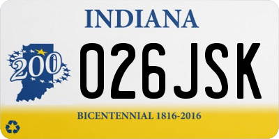 IN license plate 026JSK