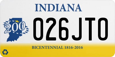 IN license plate 026JTO