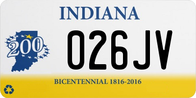 IN license plate 026JV