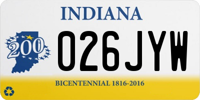 IN license plate 026JYW