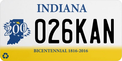 IN license plate 026KAN