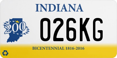 IN license plate 026KG