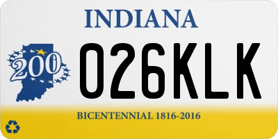 IN license plate 026KLK