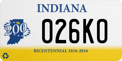 IN license plate 026KO