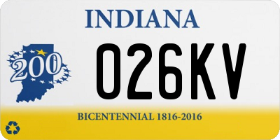 IN license plate 026KV