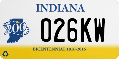 IN license plate 026KW