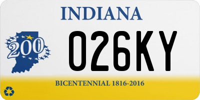 IN license plate 026KY