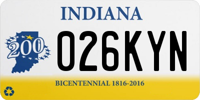 IN license plate 026KYN
