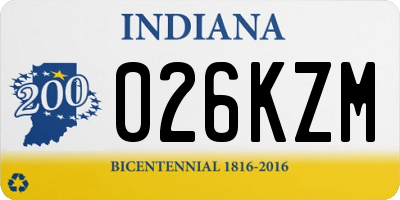 IN license plate 026KZM