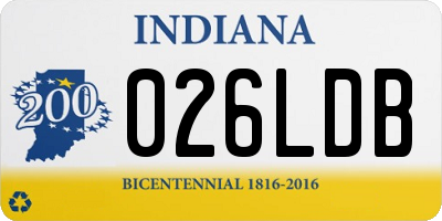 IN license plate 026LDB