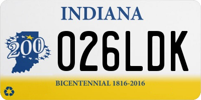 IN license plate 026LDK