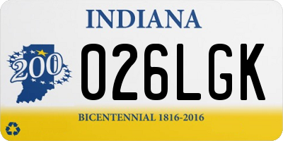 IN license plate 026LGK