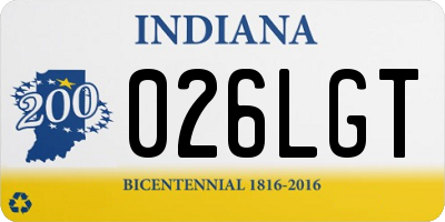 IN license plate 026LGT