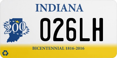 IN license plate 026LH