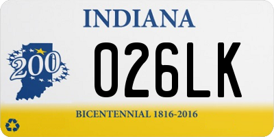 IN license plate 026LK