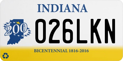 IN license plate 026LKN
