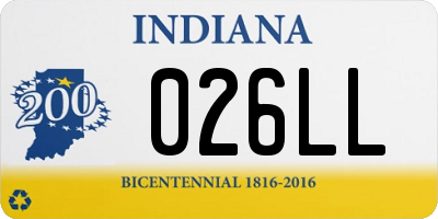 IN license plate 026LL