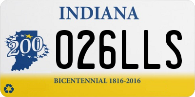 IN license plate 026LLS