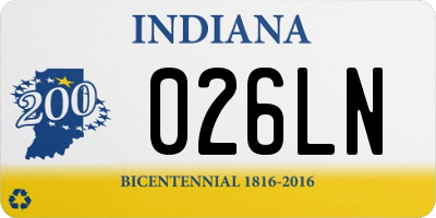 IN license plate 026LN