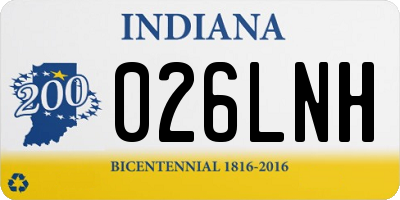 IN license plate 026LNH