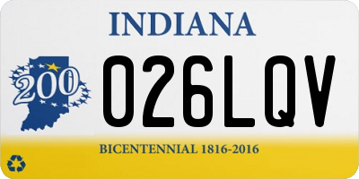 IN license plate 026LQV