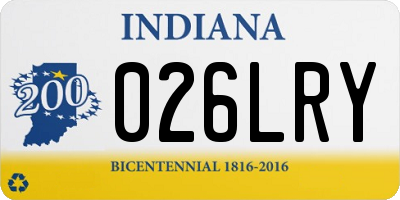 IN license plate 026LRY
