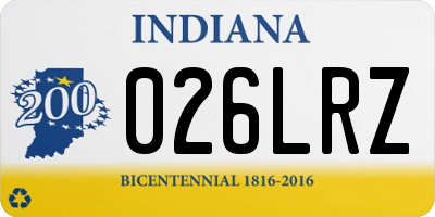 IN license plate 026LRZ