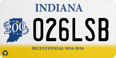 IN license plate 026LSB