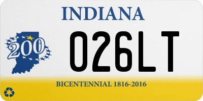 IN license plate 026LT