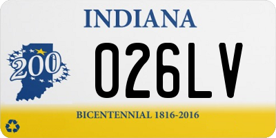 IN license plate 026LV